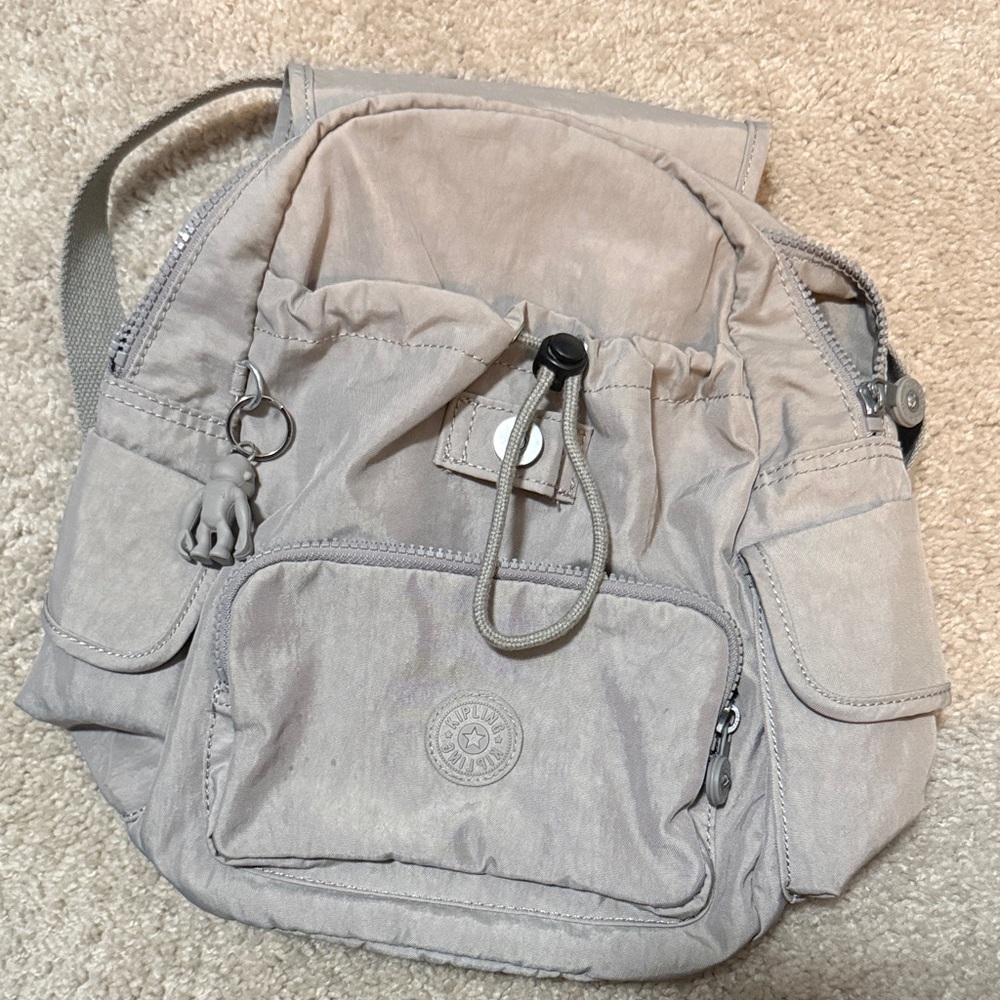 Kipling City Pack mini backpack Light Gray - image 3